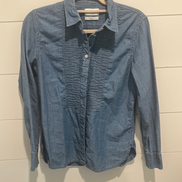 J Crew Tuxedo Style Denim Shirt - Picture 8 of 8